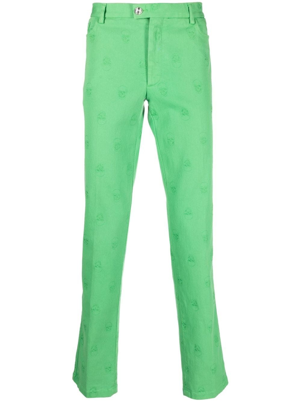 Philipp Plein skull embroidery straight-leg jeans - Green von Philipp Plein