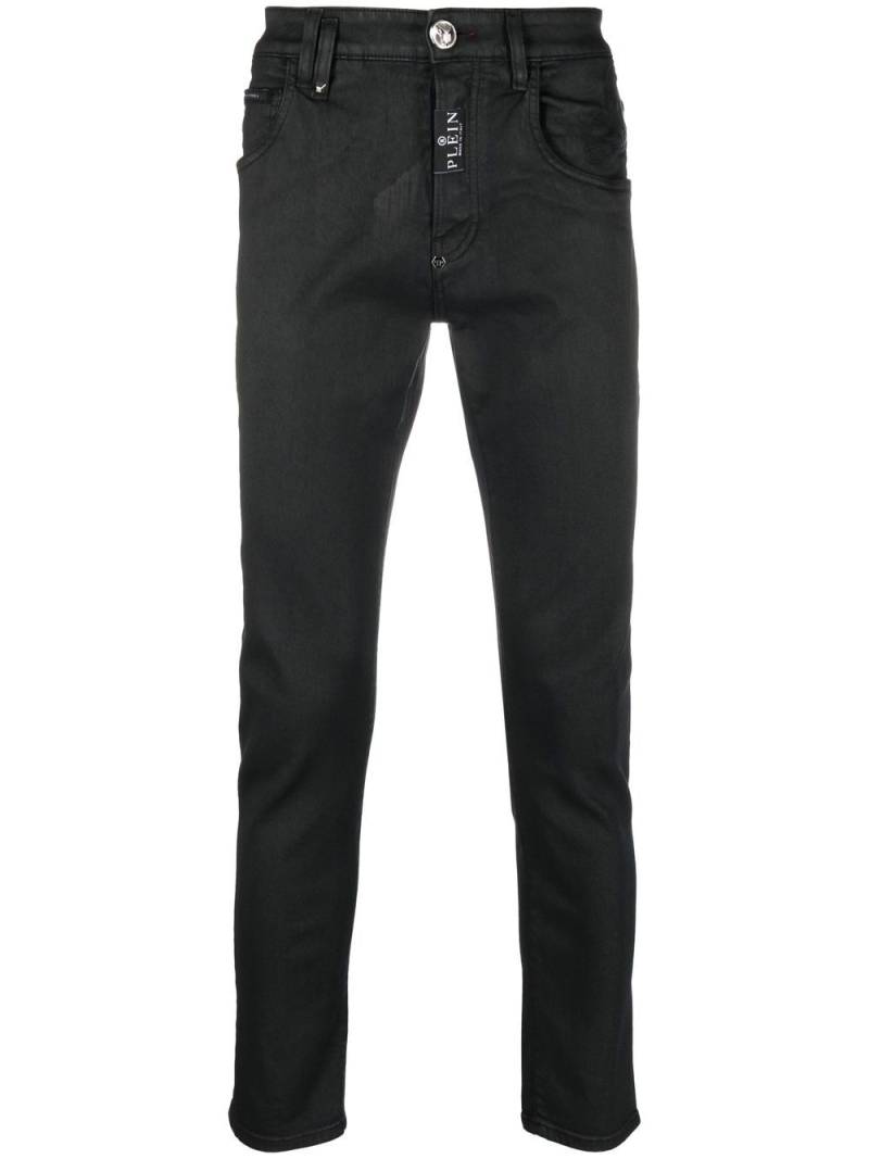 Philipp Plein skull-patch skinny-cut jeans - Black von Philipp Plein