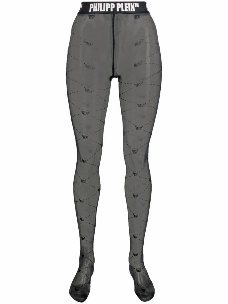 Philipp Plein skull pattern tights - Black von Philipp Plein