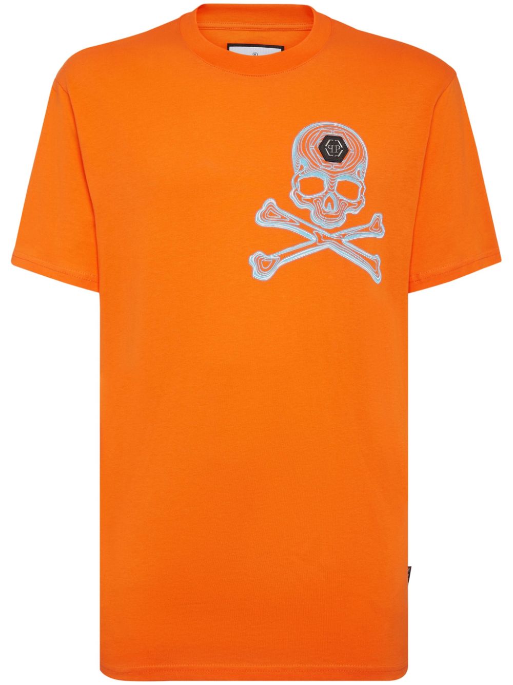 Philipp Plein skull-print cotton T-shirt - Orange von Philipp Plein