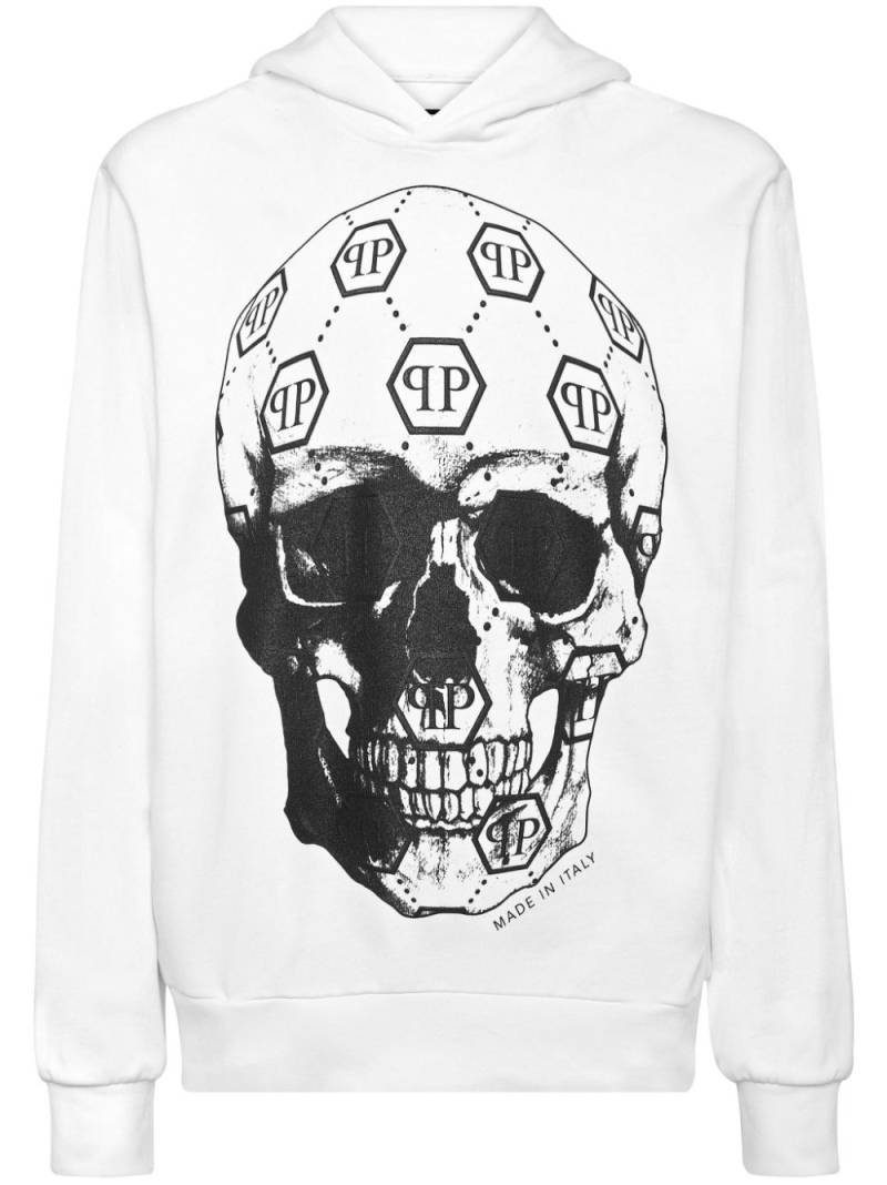 Philipp Plein skull-print hoodie - White von Philipp Plein