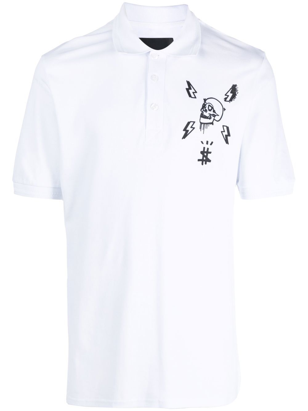 Philipp Plein skull-print polo shirt - White von Philipp Plein