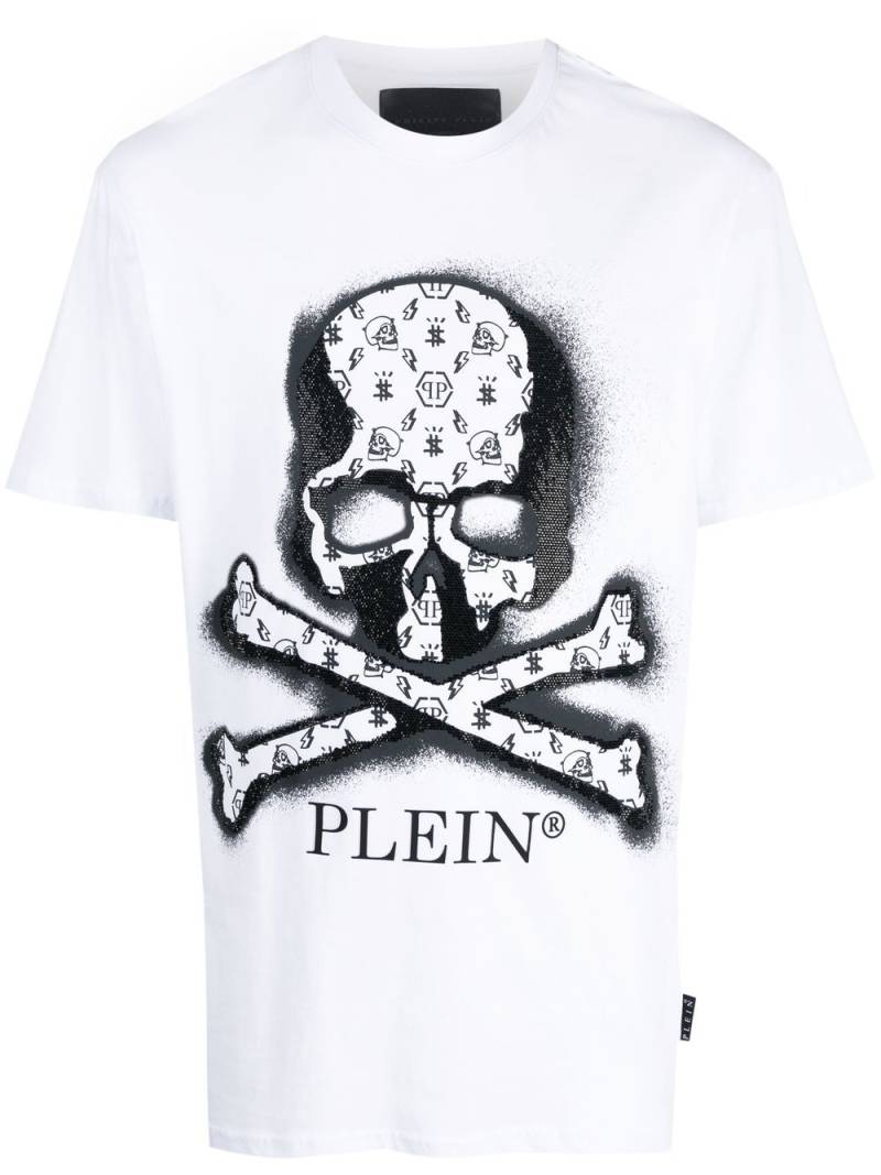 Philipp Plein skull-print rhinestone T-shirt - White von Philipp Plein