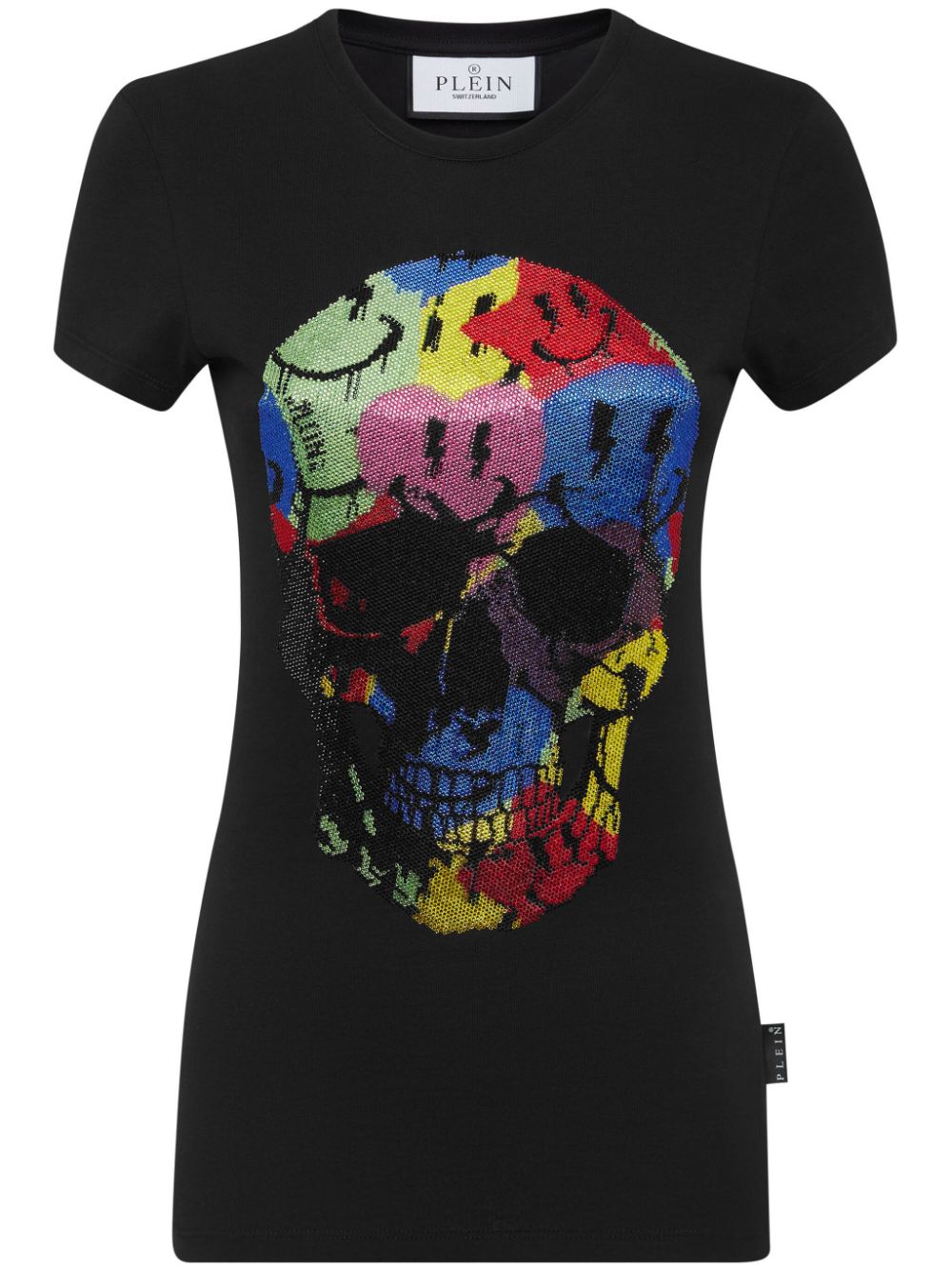 Philipp Plein skull-print rhinestones-embellishment T-shirt - Black von Philipp Plein