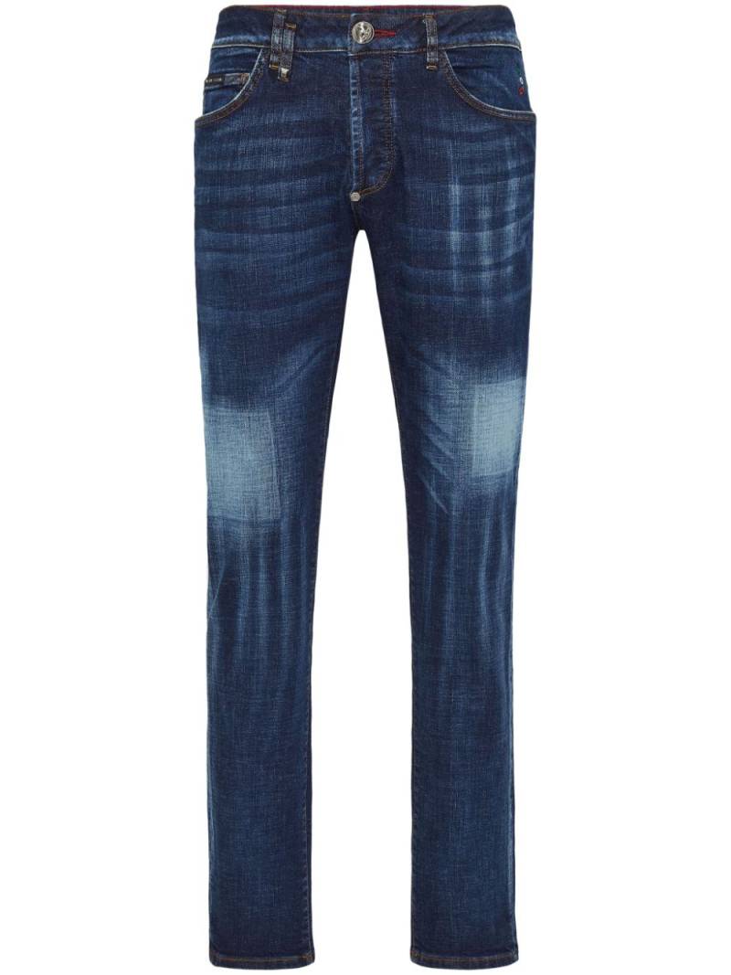 Philipp Plein skull-print skinny jeans - Blue von Philipp Plein