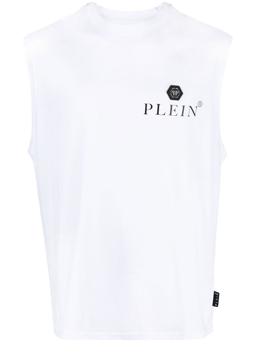 Philipp Plein sleeveless cotton tank-top - White von Philipp Plein