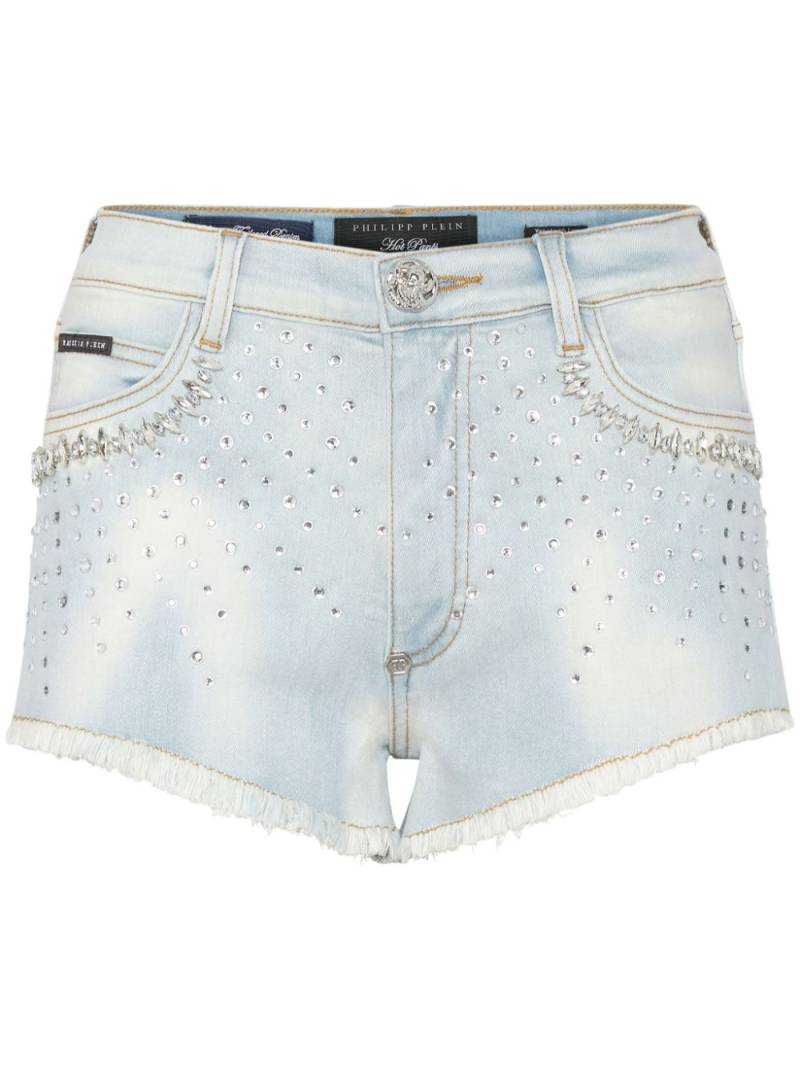 Philipp Plein strass denim shorts - Blue von Philipp Plein