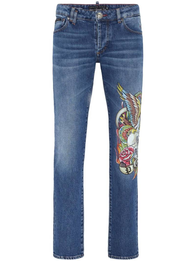 Philipp Plein stretch-cotton straight cut jeans - Blue von Philipp Plein