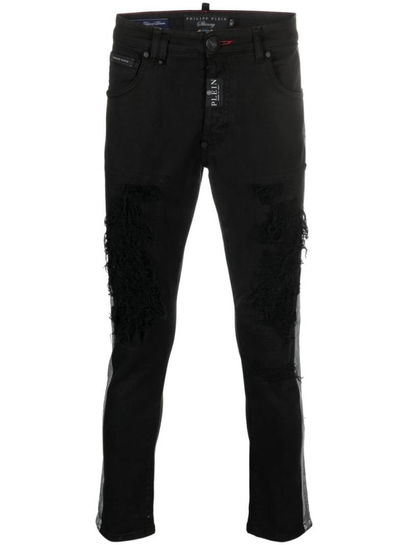 Philipp Plein stripe-detail skinny jeans - Black von Philipp Plein