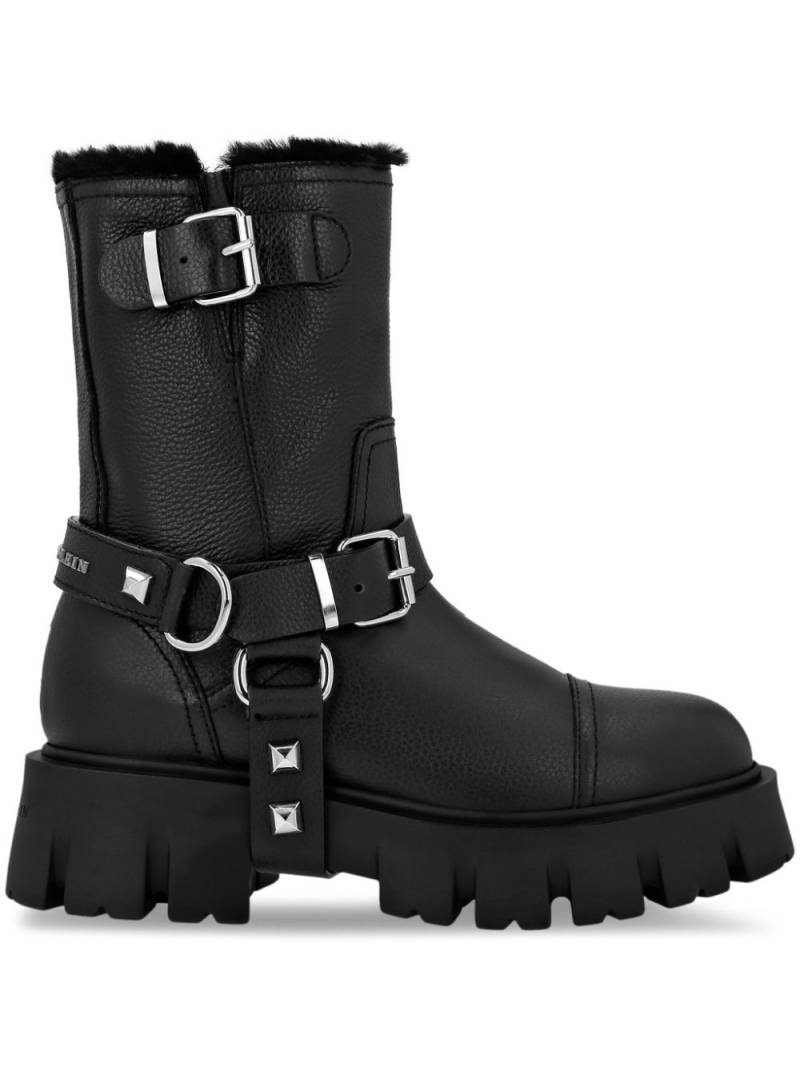 Philipp Plein studded ankle leather boots - Black von Philipp Plein