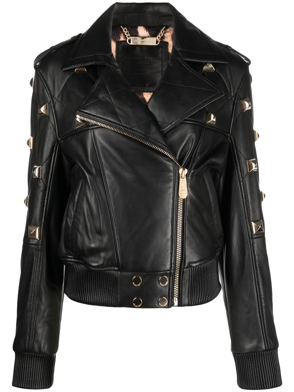 Philipp Plein studded leather bomber jacket - Black von Philipp Plein