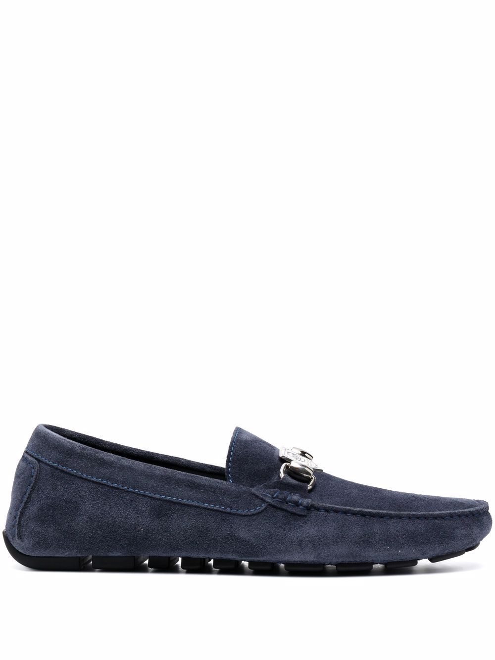 Philipp Plein suede logo plaque moccasins - Blue von Philipp Plein