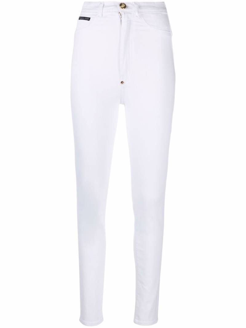 Philipp Plein super high-wasit jegging - White von Philipp Plein