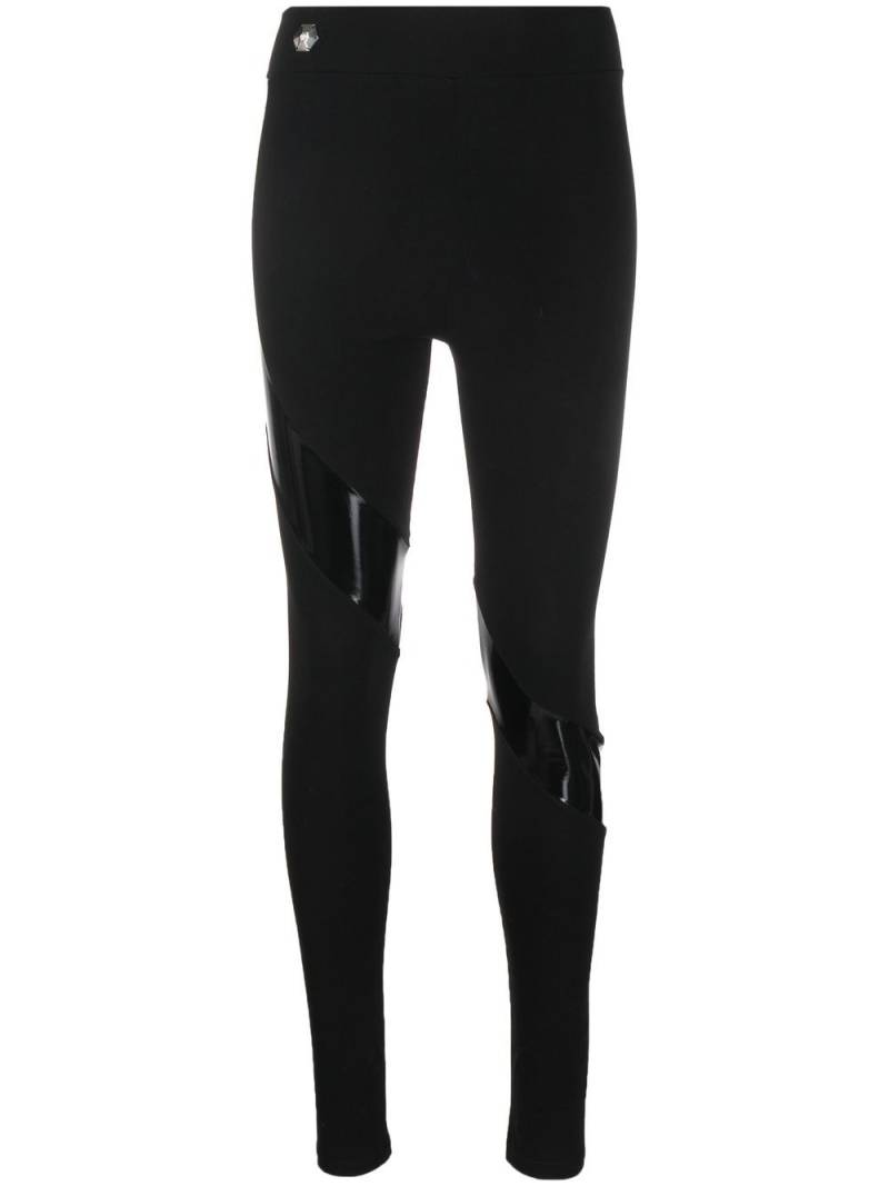 Philipp Plein tape-detail stretch leggings - Black von Philipp Plein