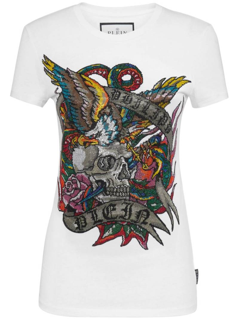 Philipp Plein tattoo-embellished T-shirt - White von Philipp Plein