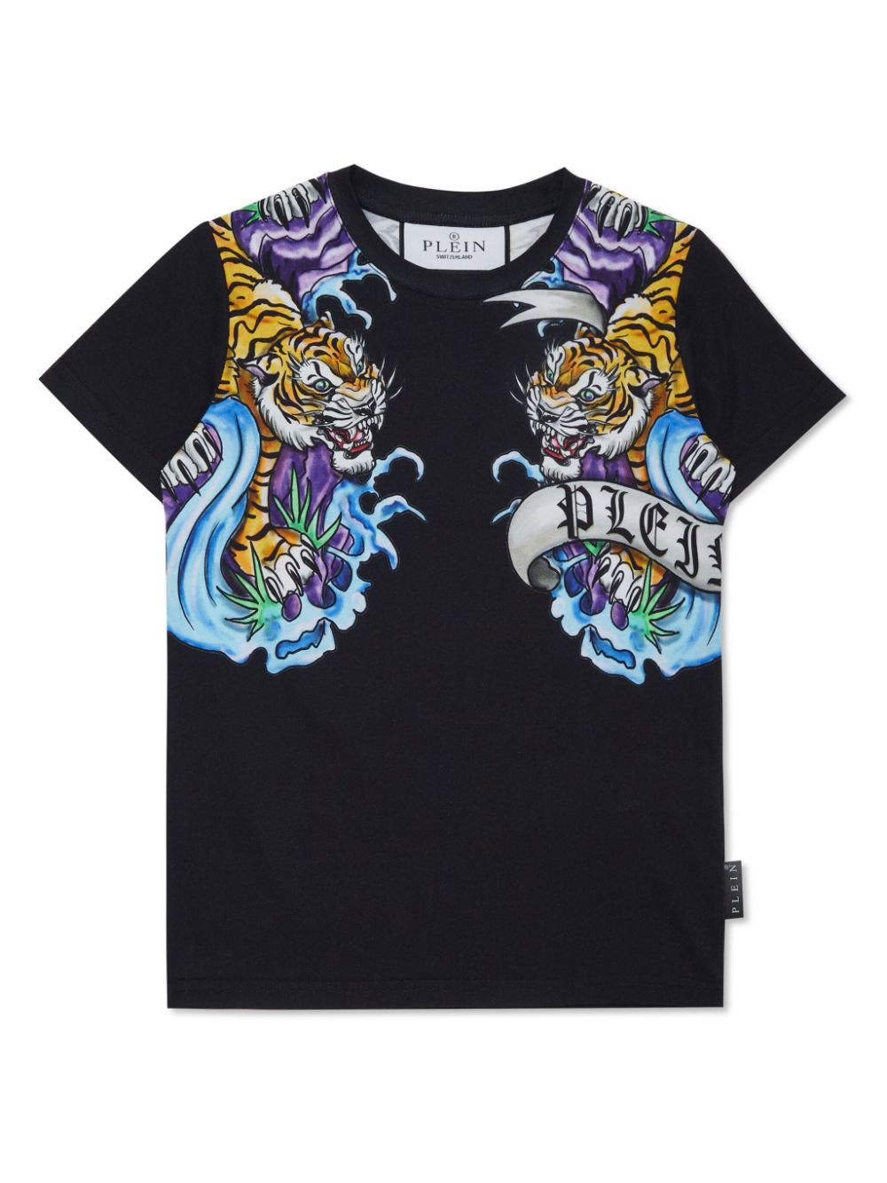 Philipp Plein Junior tattoo-print cotton T-shirt - Black von Philipp Plein Junior