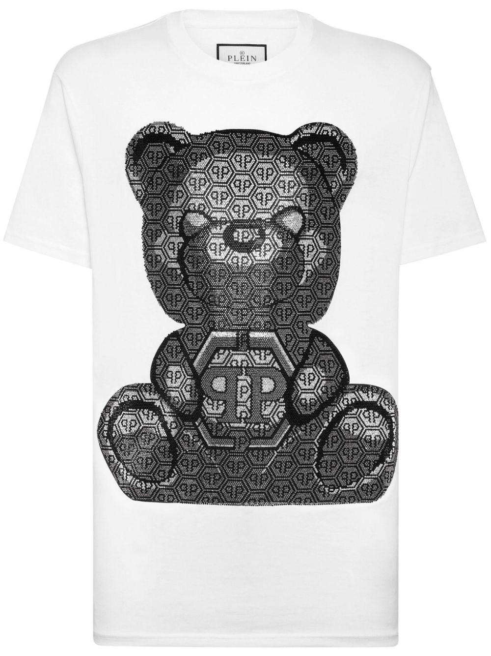 Philipp Plein teddy bear-embellised cotton T-shirt - White von Philipp Plein