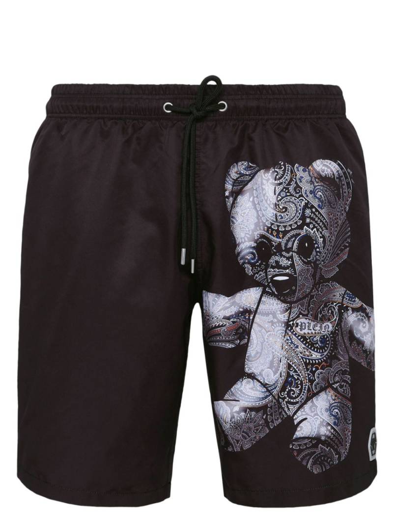 Philipp Plein teddy-bear print swim shorts - Black von Philipp Plein