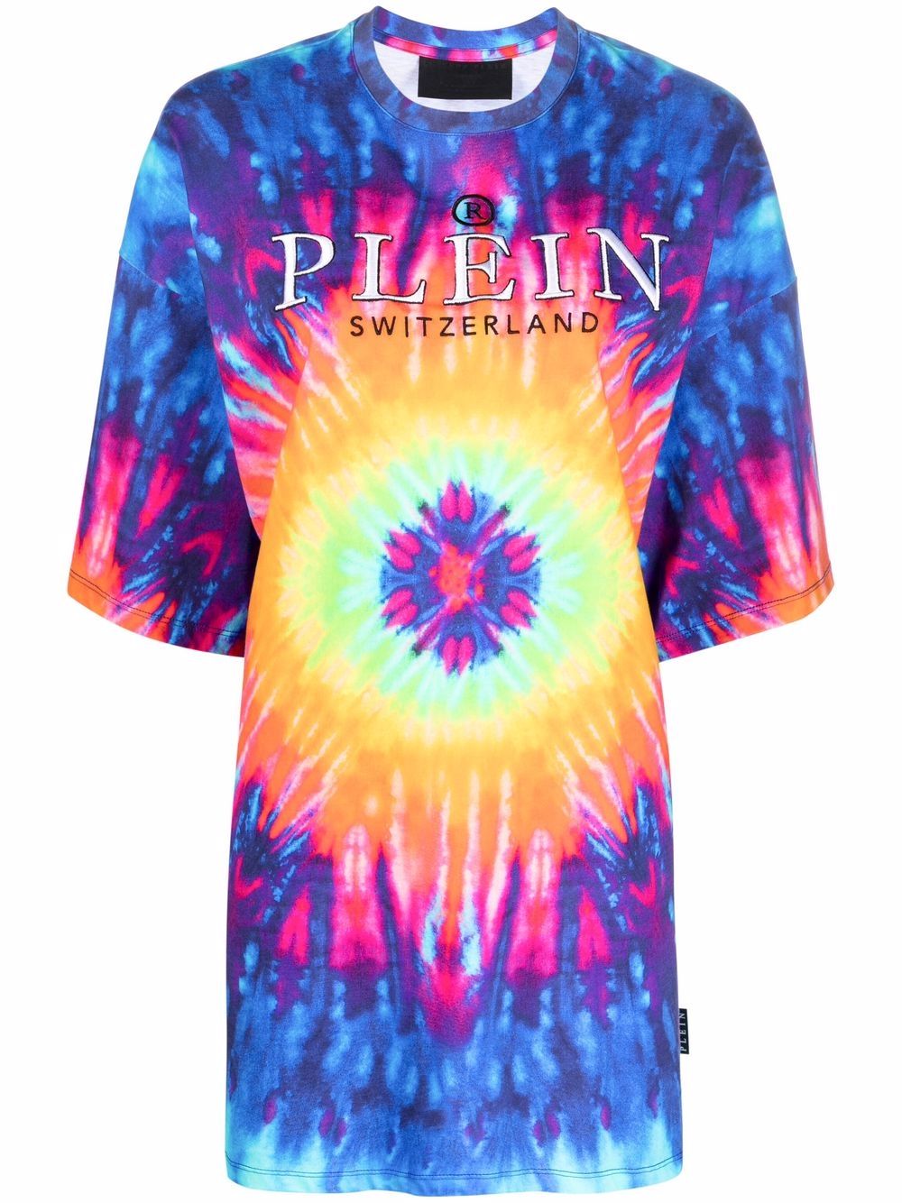 Philipp Plein tie dye-print T-shirt dress - Blue von Philipp Plein