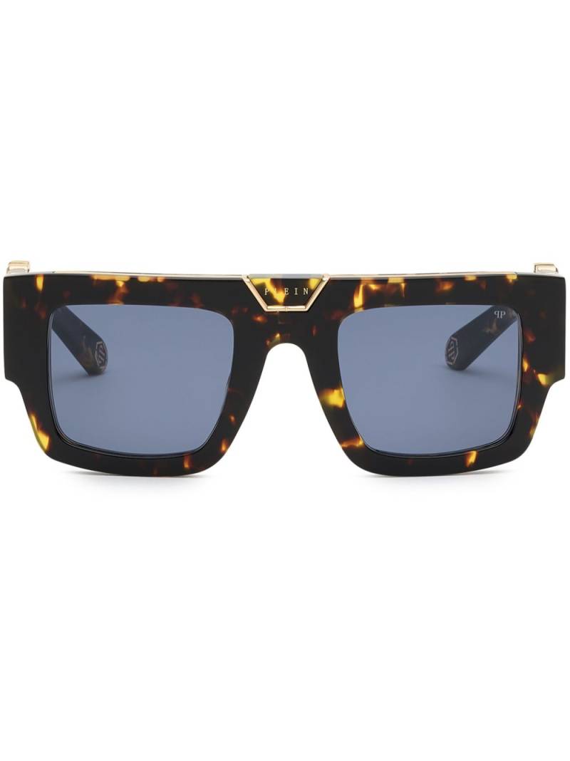 Philipp Plein tortoiseshell-effect square-frame sunglasses - Brown von Philipp Plein