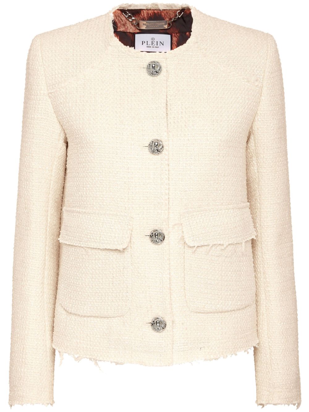 Philipp Plein tweed jacket - Neutrals von Philipp Plein