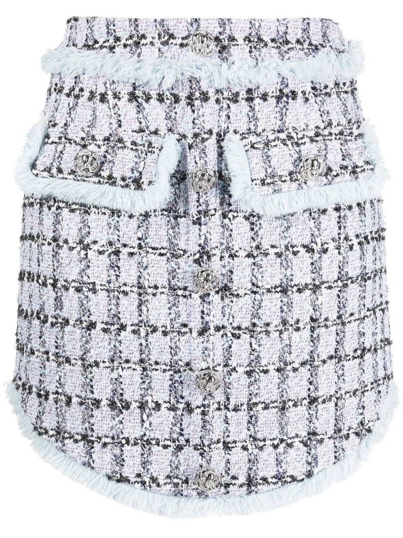 Philipp Plein tweed mini skirt - Blue von Philipp Plein