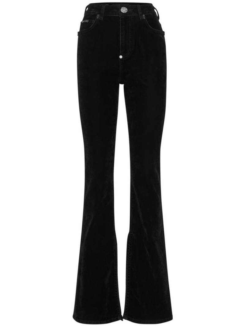 Philipp Plein velvet-finish flared jeans - Black von Philipp Plein