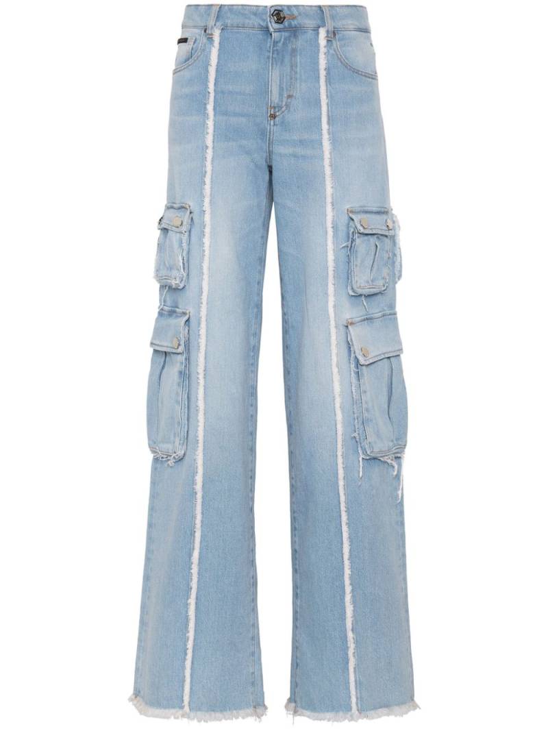 Philipp Plein wide-leg cargo jeans - Blue von Philipp Plein