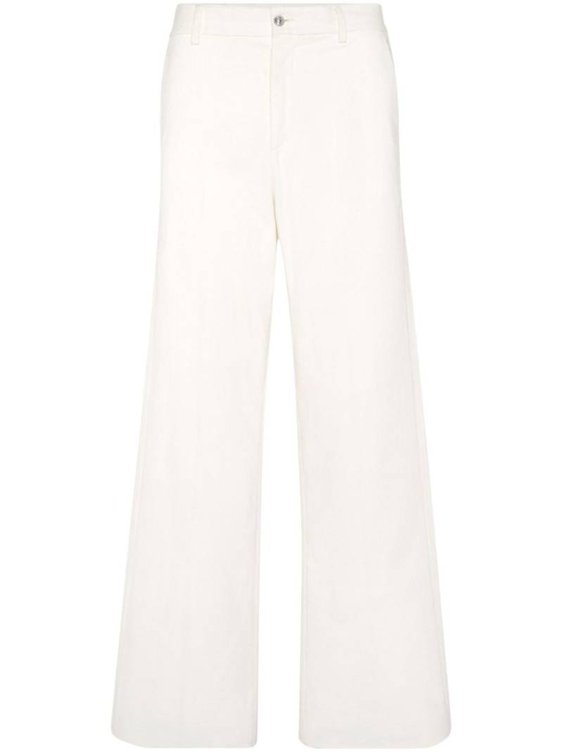 Philipp Plein wide-leg velvet trousers - White von Philipp Plein