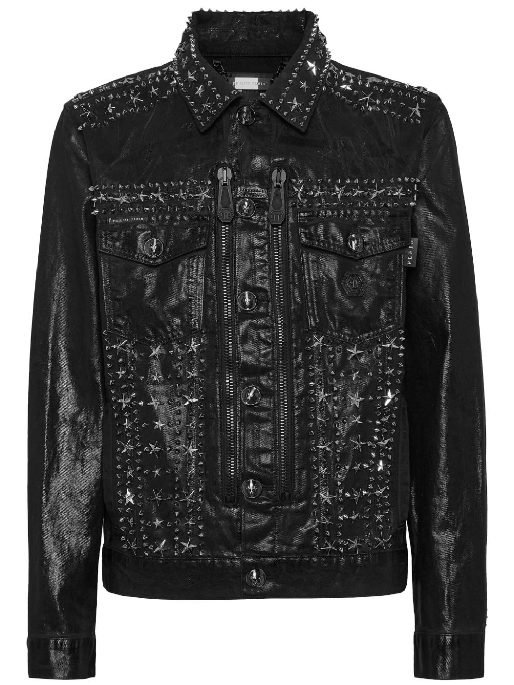 Philipp Plein zip-up studded jacket - Black von Philipp Plein