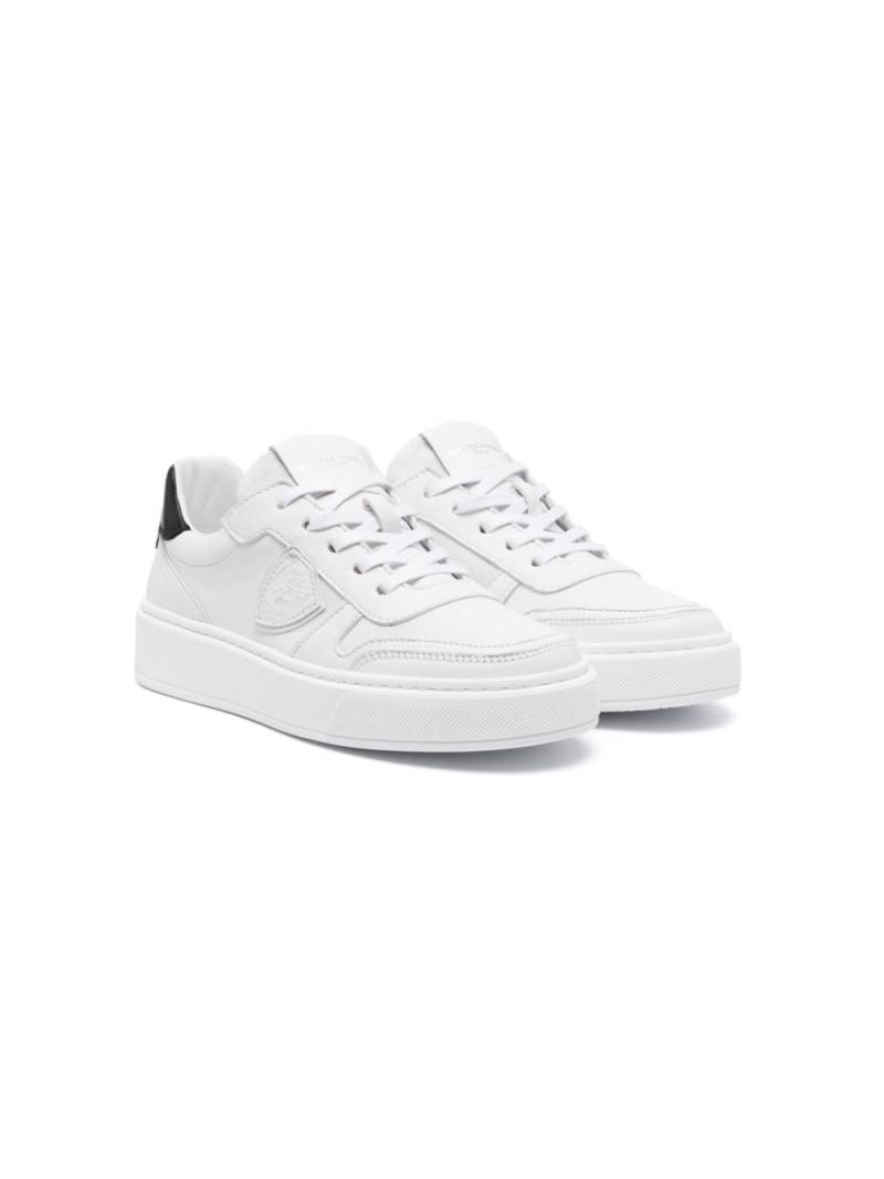 Philippe Model Kids Junior Temple leather sneakers - White von Philippe Model Kids