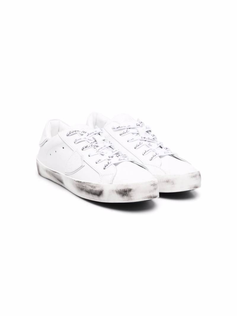 Philippe Model Kids Prsx logo-patch low-top sneakers - White von Philippe Model Kids