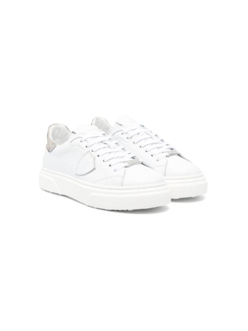 Philippe Model Kids logo-patch leather sneakers - White von Philippe Model Kids