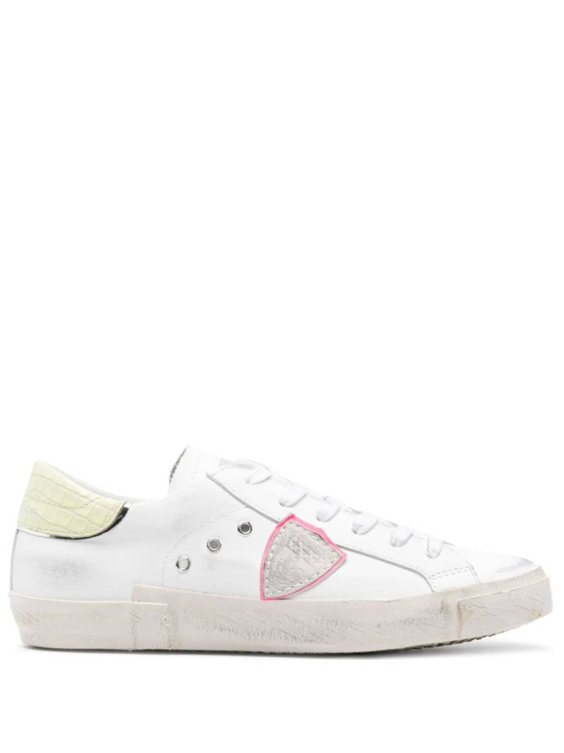 Philippe Model Paris Paris lace-up leather sneakers - White von Philippe Model Paris