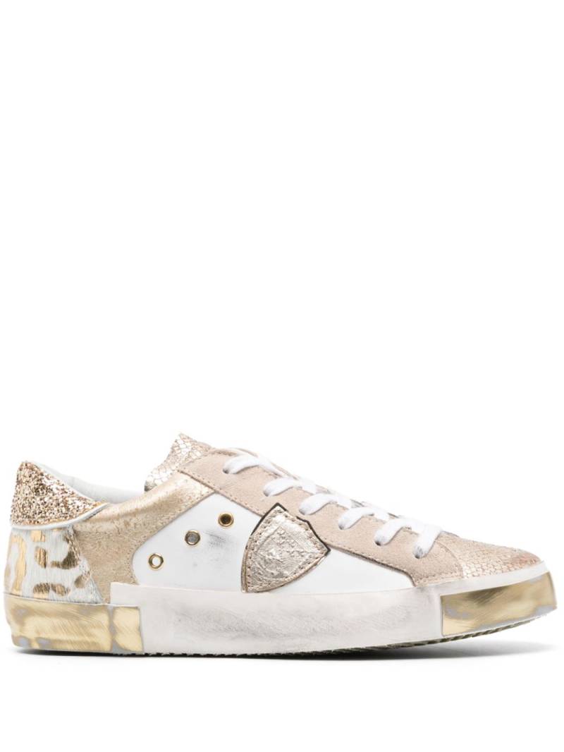 Philippe Model Paris Paris logo-patch sneakers - Gold von Philippe Model Paris