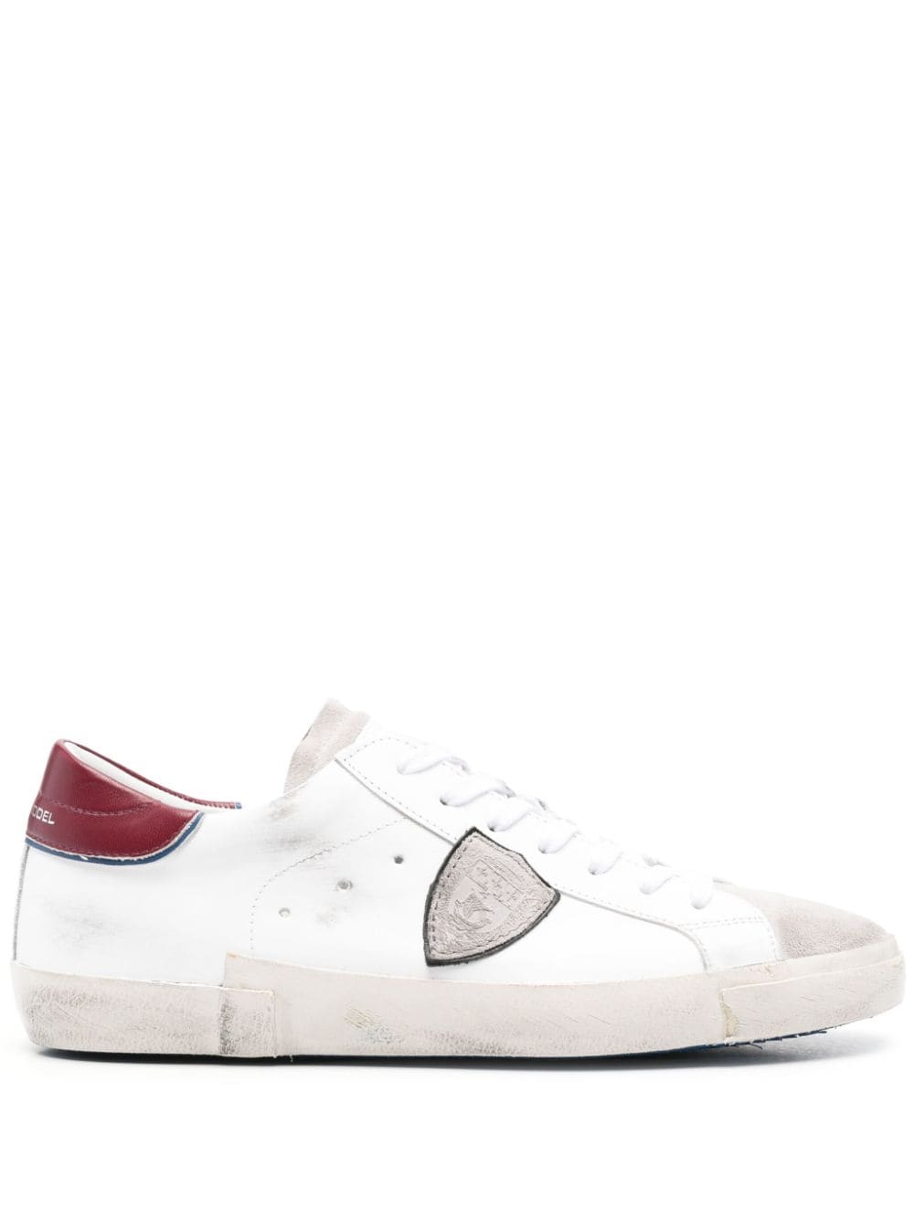 Philippe Model Paris Prsx distressed leather sneakers - White von Philippe Model Paris