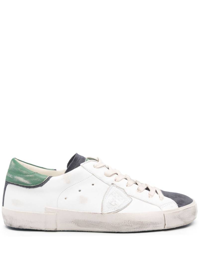 Philippe Model Paris Prsx logo-patch leather sneakers - White von Philippe Model Paris