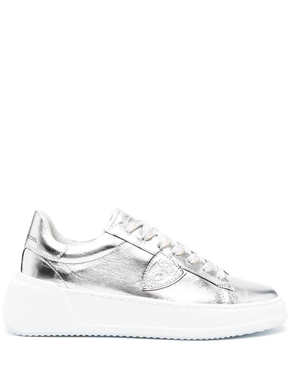 Philippe Model Paris Très Temple metallic-finish sneakers - Silver von Philippe Model Paris