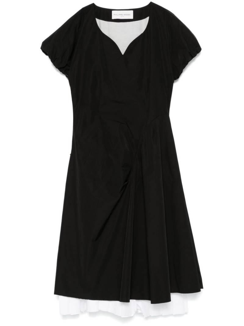 Philippe Model Paris asymmetric midi dress - Black von Philippe Model Paris