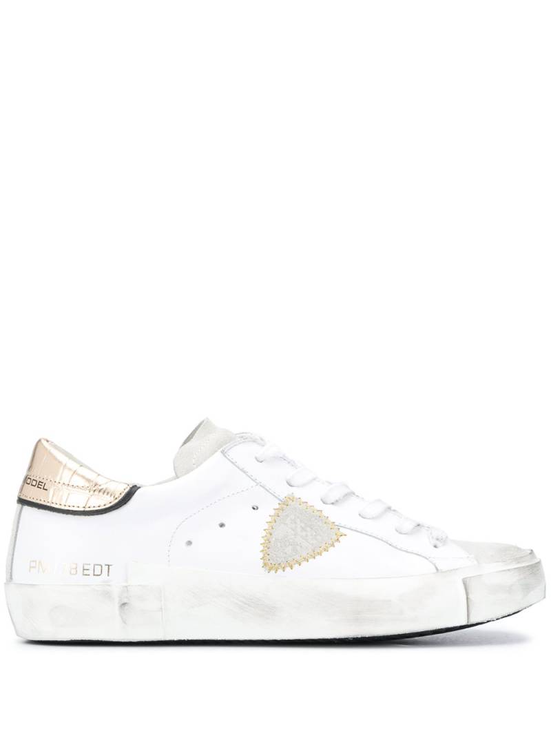 Philippe Model Paris contrasting croc-effect sneakers - White von Philippe Model Paris