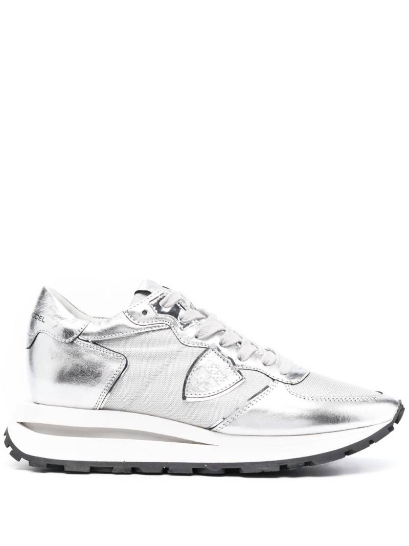 Philippe Model Paris leather-panelled low-top sneakers - Silver von Philippe Model Paris