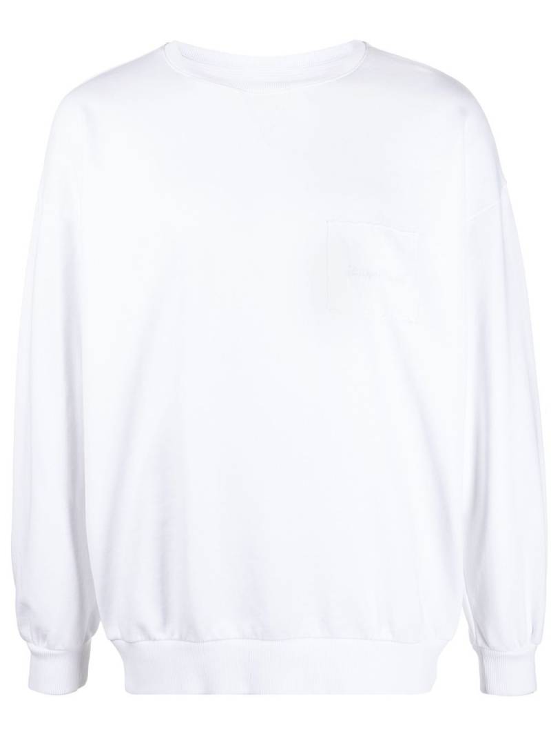 Philippe Model Paris logo-patch crew neck sweatshirt - White von Philippe Model Paris