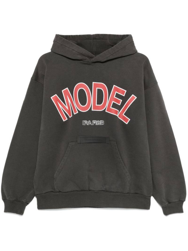 Philippe Model Paris logo-print hoodie - Grey von Philippe Model Paris