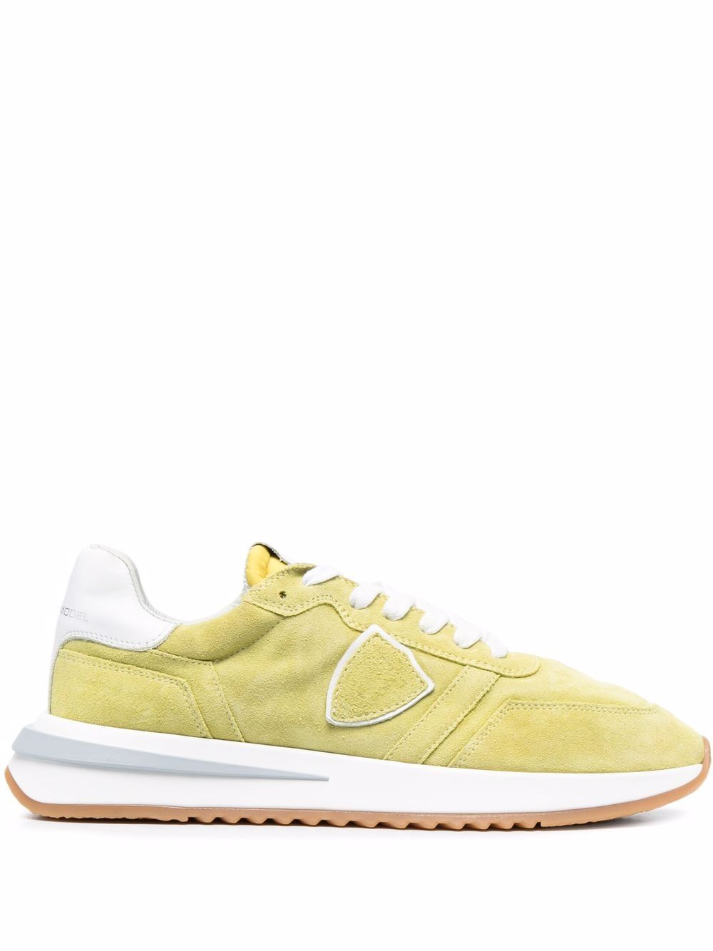 Philippe Model Paris panelled low-top suede sneakers - Yellow von Philippe Model Paris