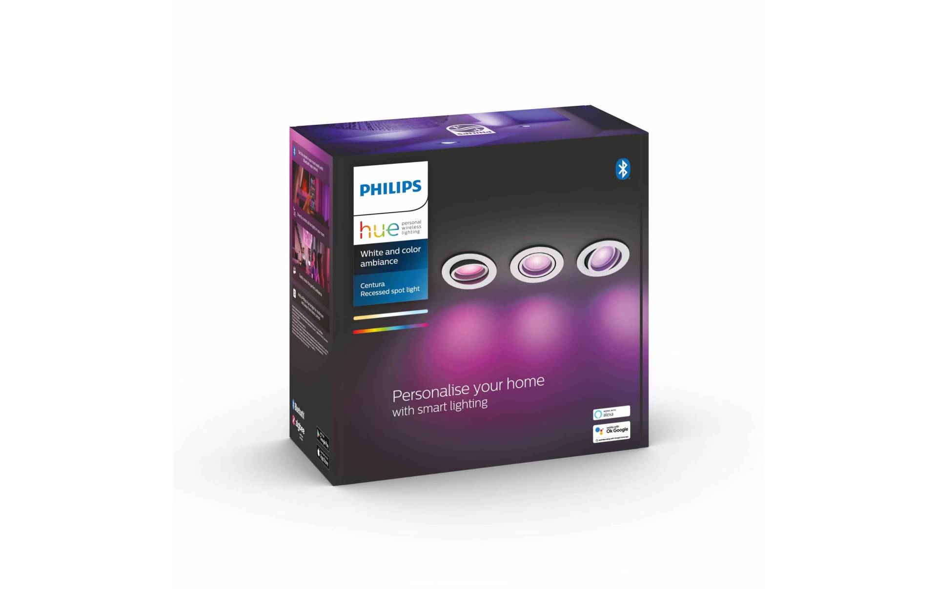 Philips Hue Deckenspot »Philips Hue Einbauspot White & Color«, 3 flammig von Philips Hue