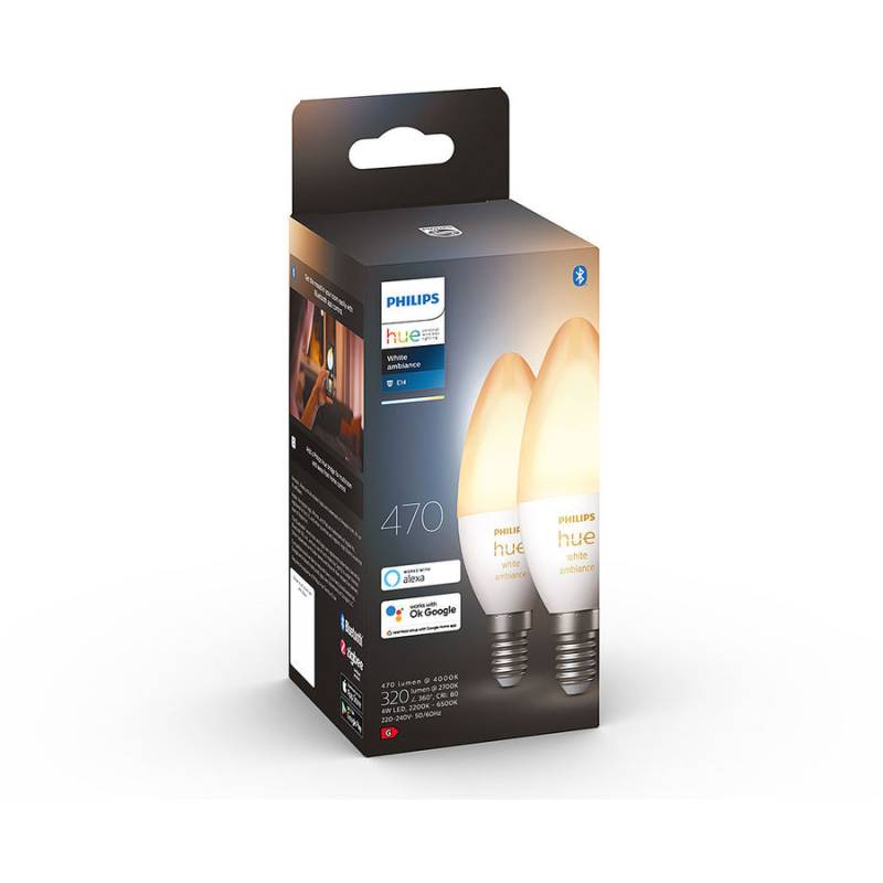 Philips Hue Philips Hue Ambiance Blanc Bougie E14  4 W  2 Pièces von Philips Hue