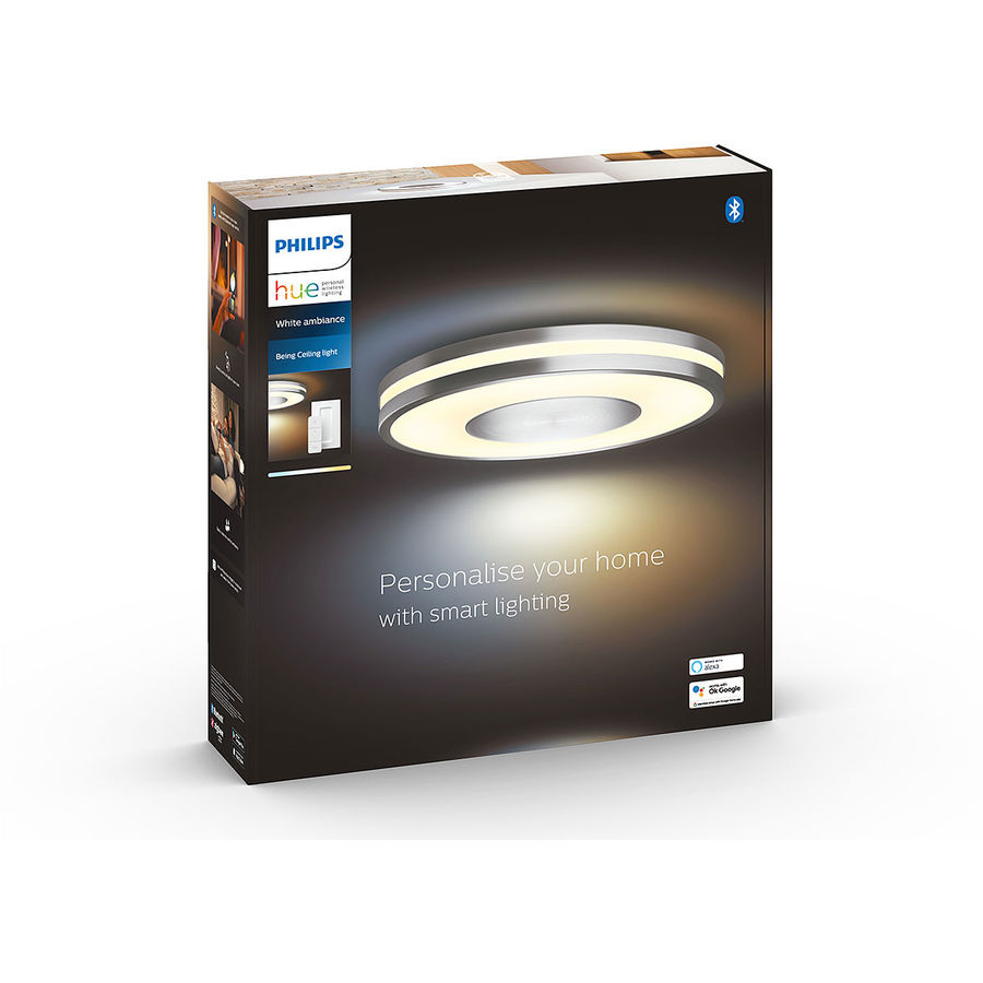 Philips Hue Philips Hue White Amb. Being Deckenleuchte silber 2400lm inkl. Dimmschalter von Philips Hue