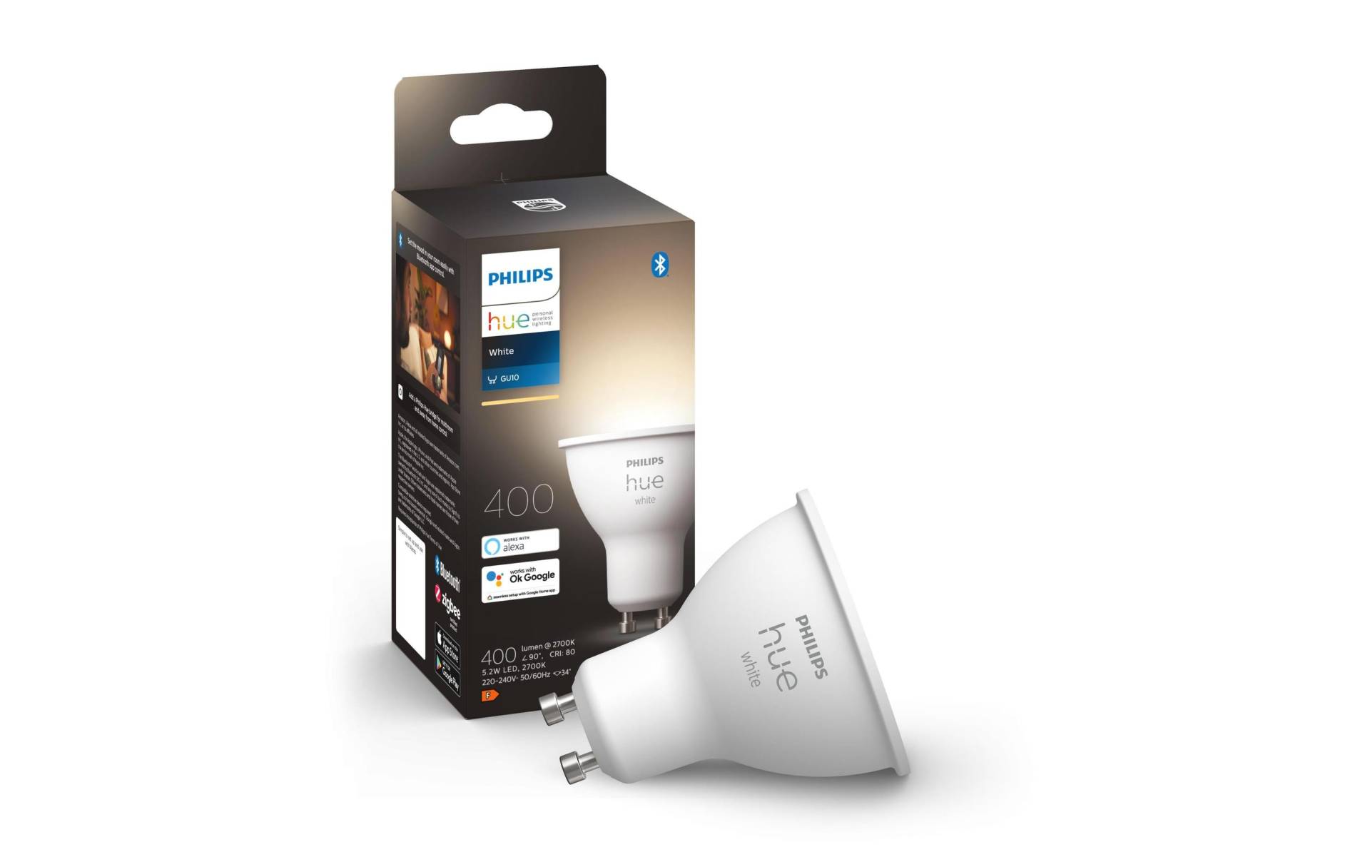 Philips Hue Spezialleuchtmittel »Philips Hue White GU10 Einzelpack 400lm« von Philips Hue