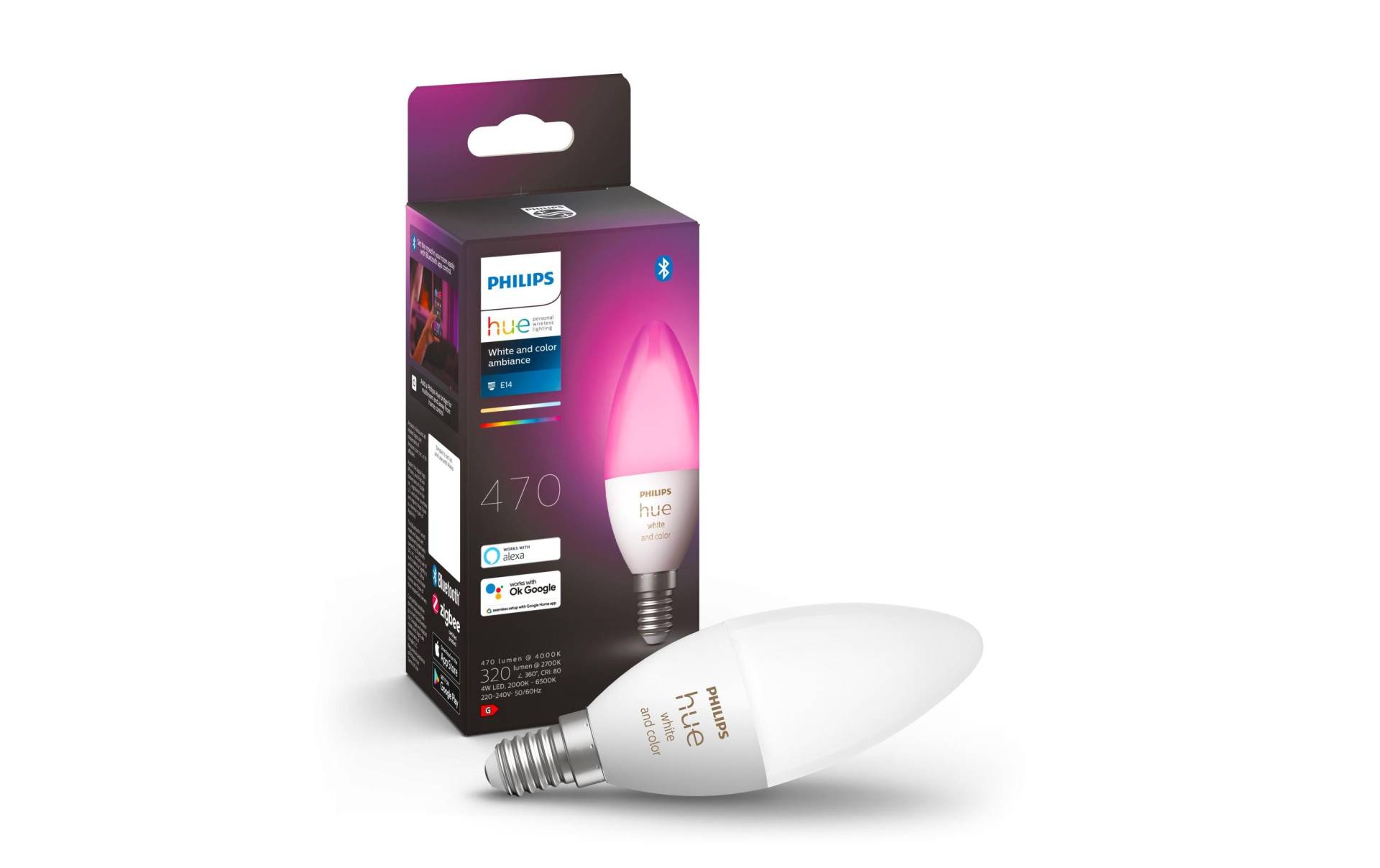 Philips Hue Spezialleuchtmittel »White & Co«, E14