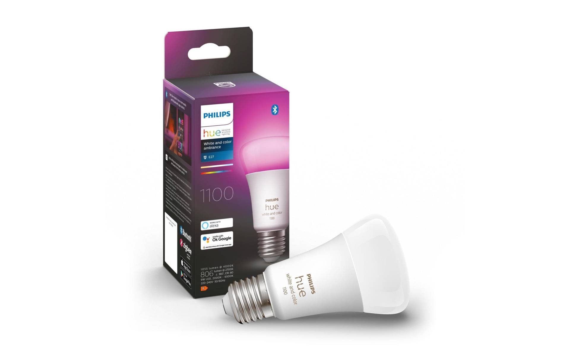 Philips Hue Spezialleuchtmittel »White & Color«, E27, Farbwechsler-Neutralweiss-Tageslichtweiss-Kaltweiss-Warmweiss von Philips Hue